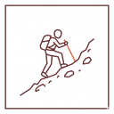 Ascenso pronunciado por el bosque